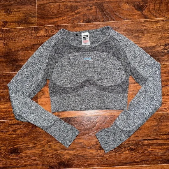 GYMSHARK FLEX LONG SLEEVE CROP TOP - Picture 2 of 7